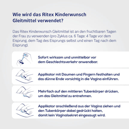 Ritex Kinderwunsch Lubricant – Sperm-friendly lubricant to support natural conception, 8 x 4 ml, optimized viscosity &amp; pH value – Clinically tested, Made in Germany