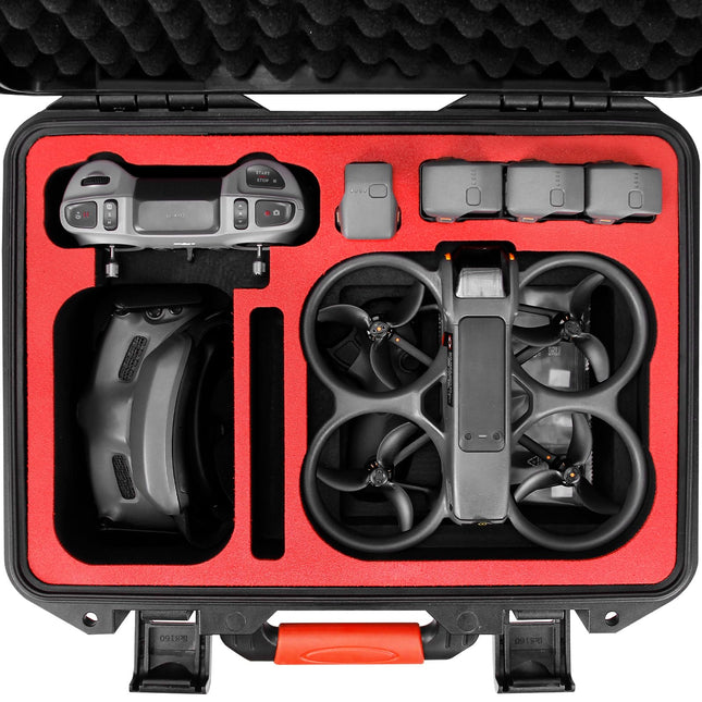 FPVtosky Avata 2 Case, Waterproof Carrying Case for DJI Avata 2 Drone/Fly More Combo, Fits DJI Goggles 3, RC Motion 3 &amp; DJI FPV Remote Controller 3 Accessories [CASE ONLY]