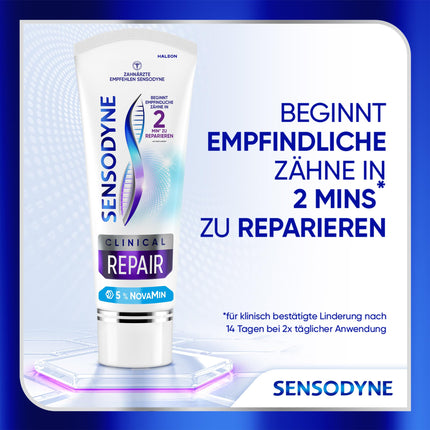 Sensodyne Clinical REPAIR, toothpaste for sensitive teeth with 5% NovaMin, for long-lasting relief, 75ml