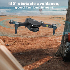 TTROARDS Drone with Camera 1080P Brushless Motor Drone 180° Obstacle Avoidance, Mini Drones for Beginners Foldable RC Quadcopter Wind Resistance Level 4 Drone for Adults TT19