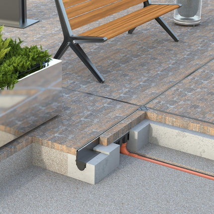 Megaa store DRAINAGE GUTTER Slotted gutter Floor gutter Patio gutter with aluminum edge Drainage gutter (8m DRAINAGE GUTTER)