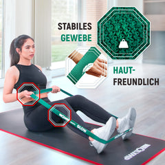 NEOLYMP Fitness Bands Set Fabric - washable resistance bands, resistance bands, strength training sets, exercise band including e-book with fitness band exercises
