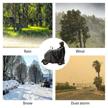 Bramble - Universal mobility scooter poncho with hood &amp; viewing window for rain protection - Rain cape for e-scooters &amp; mobility scooters - Weatherproof, stable &amp; robust