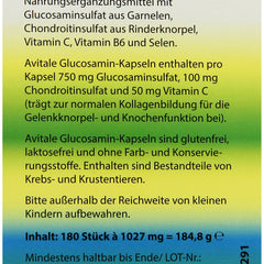 Avitale Glucosamine 750 mg + Chondroitin 100 mg Capsules, 185 g