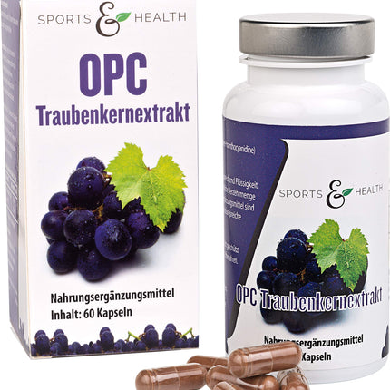 60 OPC Capsules Very High Dose With Certificate With 500mg Grape Seed Extract And 350mg Pure OPC Per Vegan Capsule As a 2 Month Supply
