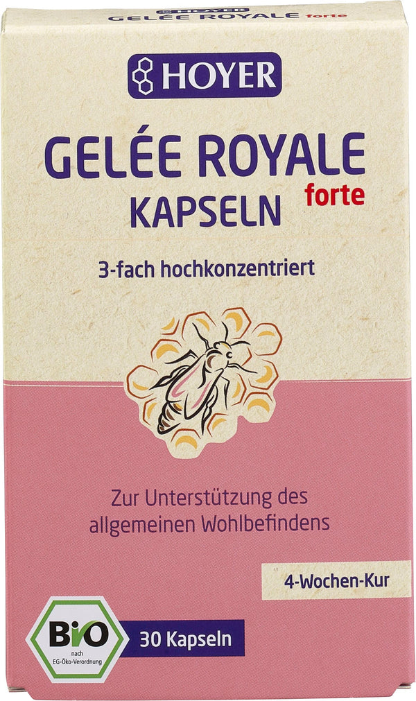 Hoyer Royal Jelly FORTE Capsules 30 Capsules, 1 Pack (1 x 12.2 g) - Organic