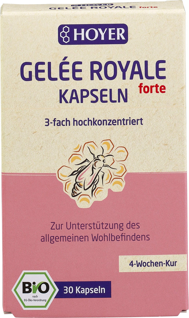 Hoyer Royal Jelly FORTE Capsules 30 Capsules, 1 Pack (1 x 12.2 g) - Organic