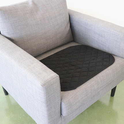 KMINA - Incontinence Pad Washable Wheelchair 5 Layers, 40x50 cm, Reusable Chair Cover Black - Made in Europe