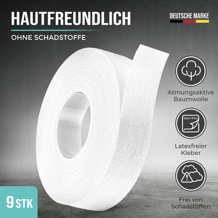 PULLUP &amp; DIP Finger Tape Extra Strong, 3 Rolls (30m) Finger Tape, Skin-Friendly Sports Tape, Hand Tape for Strength Training, BJJ, Handball Accessories, Climbing Tape Finger, Goalkeeper Training (White)