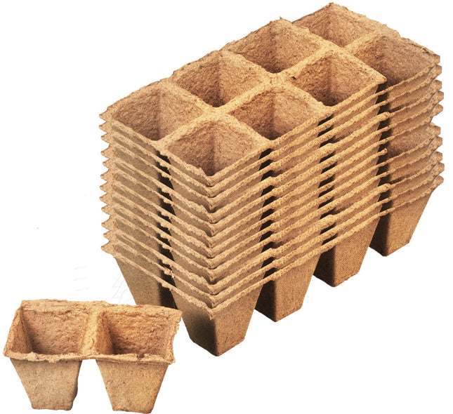 Meister Growing Pots 3.5 x 3.5 cm - Practical set of 96 - 100% peat-free made from PEFC-certified cellulose - Biodegradable / Plant Pot / Seed Pot / Plant Propagation / 9968270