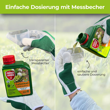 PROTECT GARDEN Turboclean Weed-Free, weed killer against stubborn weeds such as ground elder and horsetail, 1000 ml concentrate