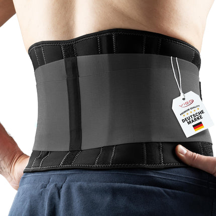 VIGO SPORTS back support, machine washable - anti-sweat kidney belt for effective back stabilization - back support belt for men and women - warming lumbar support belt