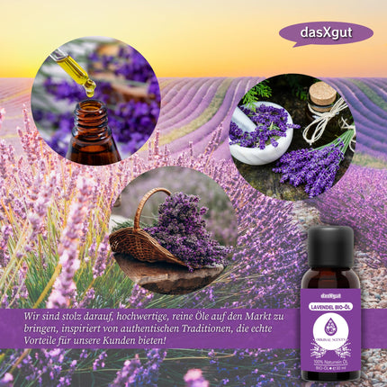 DasXgut – Lavender Oil 30 ml – [100% Pure] Organic Oil Certified Food Grade – Essential Oils – for Diffuser – Fragrance Oil – Aromatherapy – Lavandula Angustifolia The Real Lavender E5004111
