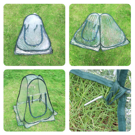 Tesmotor tomato greenhouse for tomatoes, vegetables, plants, small greenhouse overwintering tent for cold frame, vegetables, flowers 70x70x80CM