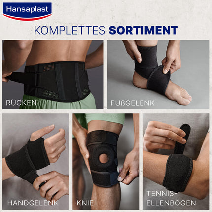 Hansaplast Protective Back Brace, supportive brace with individual compression level, back brace reduces pain, one size – adjustable
