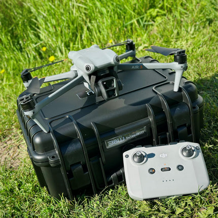 B&amp;W Outdoor Carrying Case for DJI Air 3, Air 3S and Fly More Combo Drone - Type 3000 Yellow - waterproof according to IP67 certification, dustproof, shatterproof and indestructible