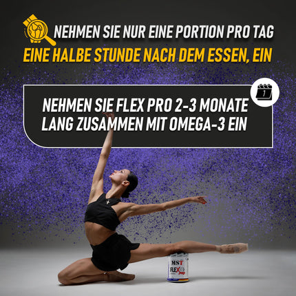 MST® Nutrition Flex Pro Powder – Collagen, MSM, Glucosamine, Chondroitin &amp; Hyaluronic Acid – High-quality formula – Made in Germany (420g, Blackcurrant)