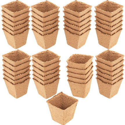 Meister Growing Pots 8 x 8 cm - Practical set of 48 - 100% peat-free made from PEFC-certified cellulose - Biodegradable / Plant Pot / Seed Pot / Plant Propagation / 9968280