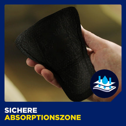 TENA MEN Protective Shield Extra Light - 112 pads in a monthly pack (8 x 14), individually wrapped - extra-thin sanitary pads for men with very light urine loss - Black