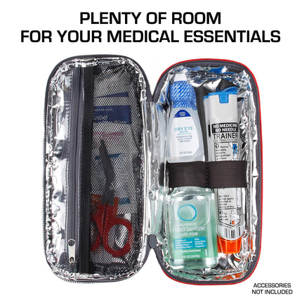 USA Gear Epipen Bag Small Insulated Medical Bag with Water-Resistant Exterior and Insulated Lining – for Two Epipens, Inhaler, Insulin Syringes and Important Allergy Medicine Supplies