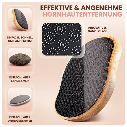 BAMBUA Callus Remover - [100% Anti-Callus Effect] Foot Callus Remover - For Foot Care for Beautiful Feet - Effective Nano Glass - Professional Pedicure - Premium Callus File (Black)