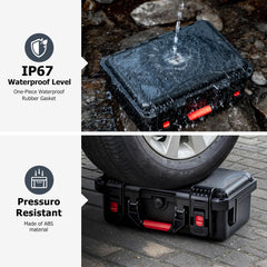 Portable Waterproof Hard Case for DJI Flip Fly More Combo, can hold 7 batteries, RC2/RC-N3 remote control, charging station, 65W charger, FLip drone and other accessories