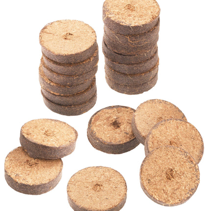 Connex Coconut Expanding Tablets Ø 3.5 cm - Practical set of 20 &amp; Growing Pots Ø 6 cm - Practical set of 24