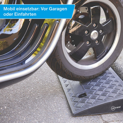 Cartrend curb ramps, set of 2, portable, wheelchair ramp for cars, motorcycles, wheelchairs, walkers, black