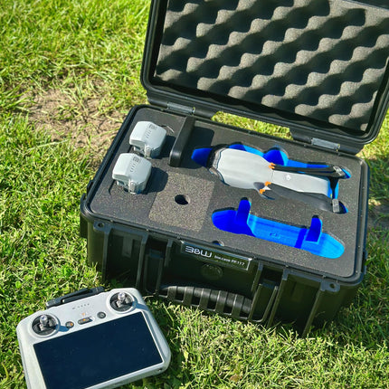 B&amp;W Outdoor Carrying Case for DJI Air 3, Air 3S and Fly More Combo Drone - Type 3000 Yellow - waterproof according to IP67 certification, dustproof, shatterproof and indestructible
