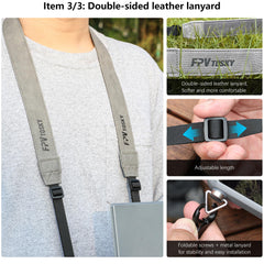 FPVtosky Mini 4 pro RC 2 Magnetic Sunshade I Joystick Protector I Screen Protector - 3 in 1 RC-2 Remote Control Accessory for DJI Mini 4 Pro/Air 3/Flip, Full Shading (RC-2 Sunshade Set)