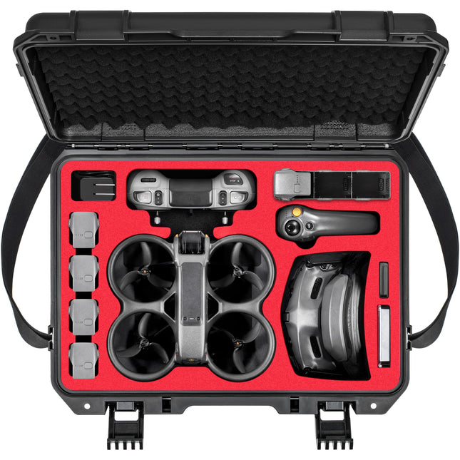 STARTRC Avata 2 Case, Waterproof Carrying Case for DJI Avata 2 Fly More Combo for DJI Goggles 3/RC Motion 3/FPV Remote Control 3, Battery Charging Hub, FPV Drone Accessories