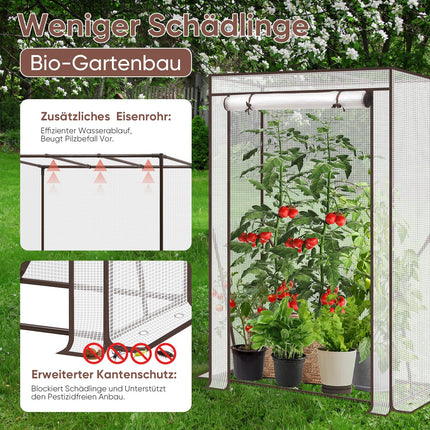 Sekey Greenhouse Small 150x100x50 cm, Tomato Greenhouse, Plastic Greenhouse, Tomato Greenhouse, Balcony, Indoor/Outdoor - Stable, Winterproof &amp; Easy to Assemble, White