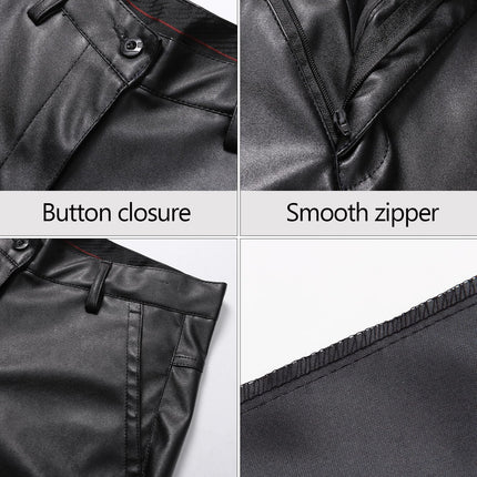 Leather Shorts Men's Shorts Men's Faux Leather Glittering Faux Leather Leather Shorts Leggings Costume Underwear Wetlook Patent Pants