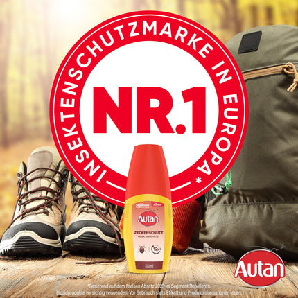 Autan Tick Repellent Pump Spray, insect repellent, for protection against ticks and mosquitoes, 100 ml
