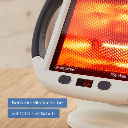 Beurer IL 50 infrared heat lamp, medical device with soothing warmth for use in cases of colds and muscle tension, infrared lamp with 300 watts and continuously adjustable shade, white