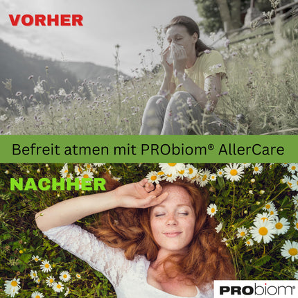 PRObiom® AllerCare [PROBIOTICS FOR ALLERGY PROPHYLAXIS] – Clinically tested bacterial cultures &amp; vitamin D3 – Support for a strong immune system – for children &amp; adults – 30 capsules (1 month)