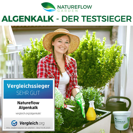 TEST WINNER Organic Algae Lime for Boxwoods – Resistance and regeneration for susceptible boxwoods (boxwood moth) – Premium boxwood fertilizer and spray – Boxwood fertilizer 5kg