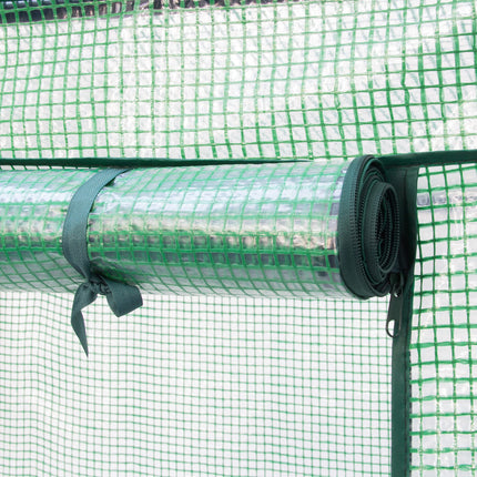 Relaxdays greenhouse for tomatoes 150 x 100 x 50 cm HxWxD, pitched roof plastic greenhouse with PE mesh film, green