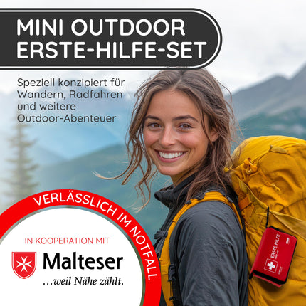 Mini First Aid Kit - Outdoor - FLEXEO - Bicycle - Hiking - Travel - Small - First Aid Kit - On the go - Children - Small