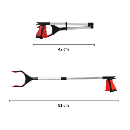 Blosta Grabber Red Foldable 81/42cm Grabber for Seniors, Garbage Grabber (Garbage Tongs Garbage Grabber Grabber Garbage Picker Waste Grabber)