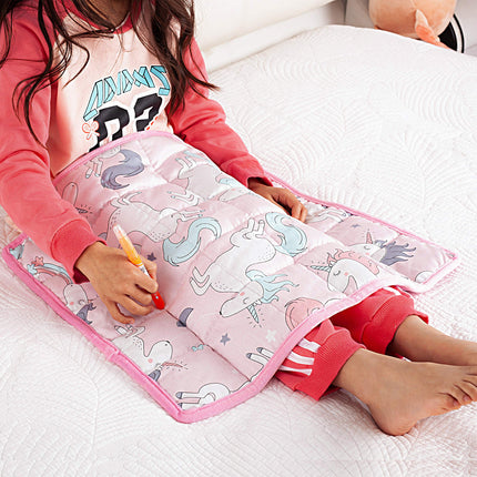 Sleepymoon Weighted Lap Pad for Anxiety and Relaxation (Pink, 46 * 54cm-1.4kg)