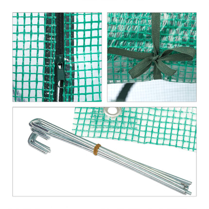 Relaxdays walk-in greenhouse, balcony &amp; garden, foldable cultivation rack, cold frame with shelf, HBT 195x138x72cm, green
