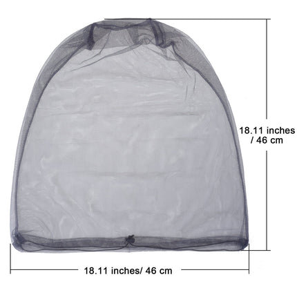 2 Pack Head Net Face Net Headgear for Outdoor Lovers, Protects Against Fly Screen, Mosquito, Midge and Other Flies (Regular Size, Gray)