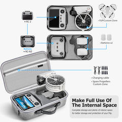 Tomat Flip Bag, Portable Storage Shoulder Bag for DJI Flip Fly More Combo, Supports 3 Batteries, Case with RC 2/N3 Remote Controller