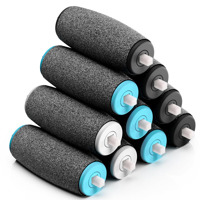 JOREST [5/10/20 Pieces] Replacement Rollers Compatible with Scholl Velvet Smooth, 3 Types of Roughness, 4 Very Coarse &amp; 4 Coarse &amp; 2 Fine, Pedicure Foot Care Set for Callus Remover, Electric Callus Rasp