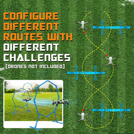 Beria Mini RC Drone Obstacle Avoidance Training Toy for Kids Racing Gates Drone Helicopter Competition Practice Track Accessories Gifts for 3-10 Years Girl Boy Birthday Children's Toys