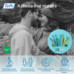 TePe EasyPick Dental Picks, Orange, ISO XS-S, 60 pcs., efficient interdental cleaning, durable dental pick for small gaps