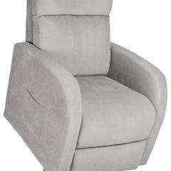Sime EL-2 ADJUSTABLE electric recliner with 2 motors, independently adjustable backrest and footrest. 4 wheels move the user. Removable and washable cover. Grey TV chair.