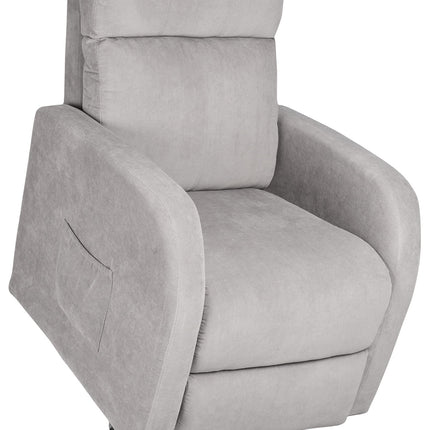 Sime EL-2 ADJUSTABLE electric recliner with 2 motors, independently adjustable backrest and footrest. 4 wheels move the user. Removable and washable cover. Grey TV chair.