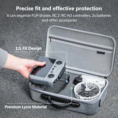 Tomat Flip Bag, Portable Storage Shoulder Bag for DJI Flip Fly More Combo, Supports 3 Batteries, Case with RC 2/N3 Remote Controller